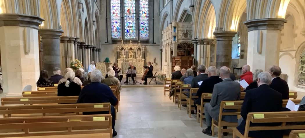 A scene from Gerard Schurmann Memorial Service