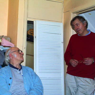 Basil Ramsey (left) and Roderic Dunnett in December 1999