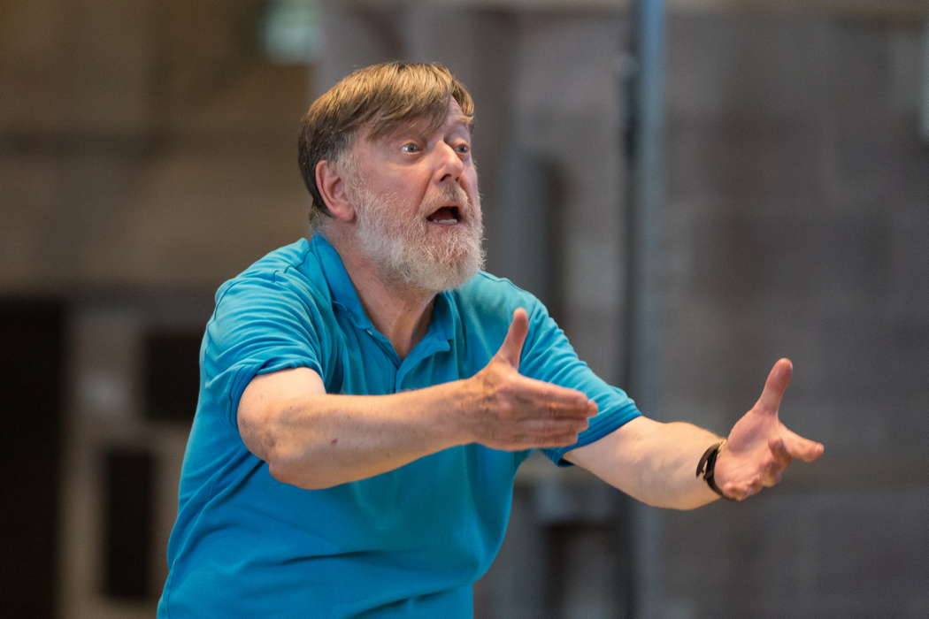 Andrew Davis rehearsing at the Hereford Three Choirs Festival. Photo © 2018 Michael Whitefoot