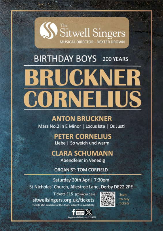Poster for the Sitwell Singers' 'Birthday Boys' concert