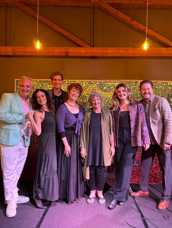 Opera À La Carte, San Diego. From left to right: Shelby Condray, Abla Hamza and Adam Caughey with colleagues Maria, Michele, Kaitlin and Joshua