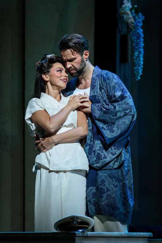 Corinne Winters as Cio-Cio-San and Adam Smith as Pinkerton in in San Diego Opera's production of Puccini's 'Madama Butterfly'. Photo © 2024 Karli Cadel