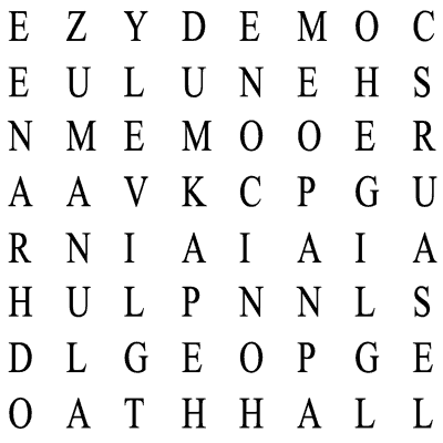 A detail from the 'Chocallo' puzzle, in which is hidden the word 'Chocallo'