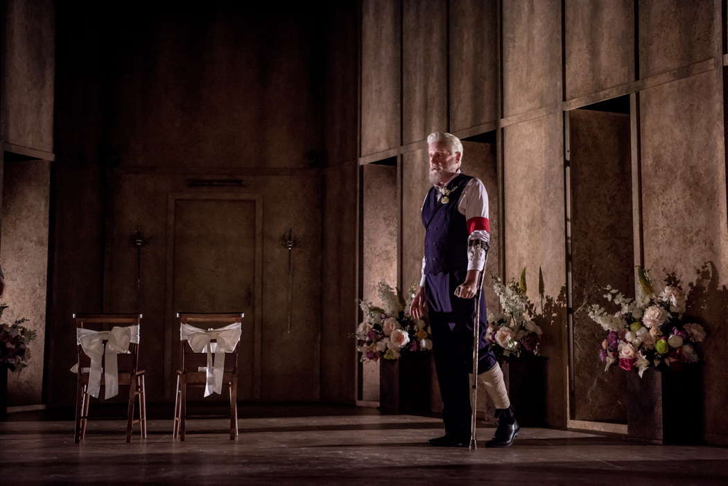 Alastair Miles as Don Ruy Gómez de Silva in the Buxton Festival production of Verdi's 'Ernani'. Photo © 2024 Genevieve Girling