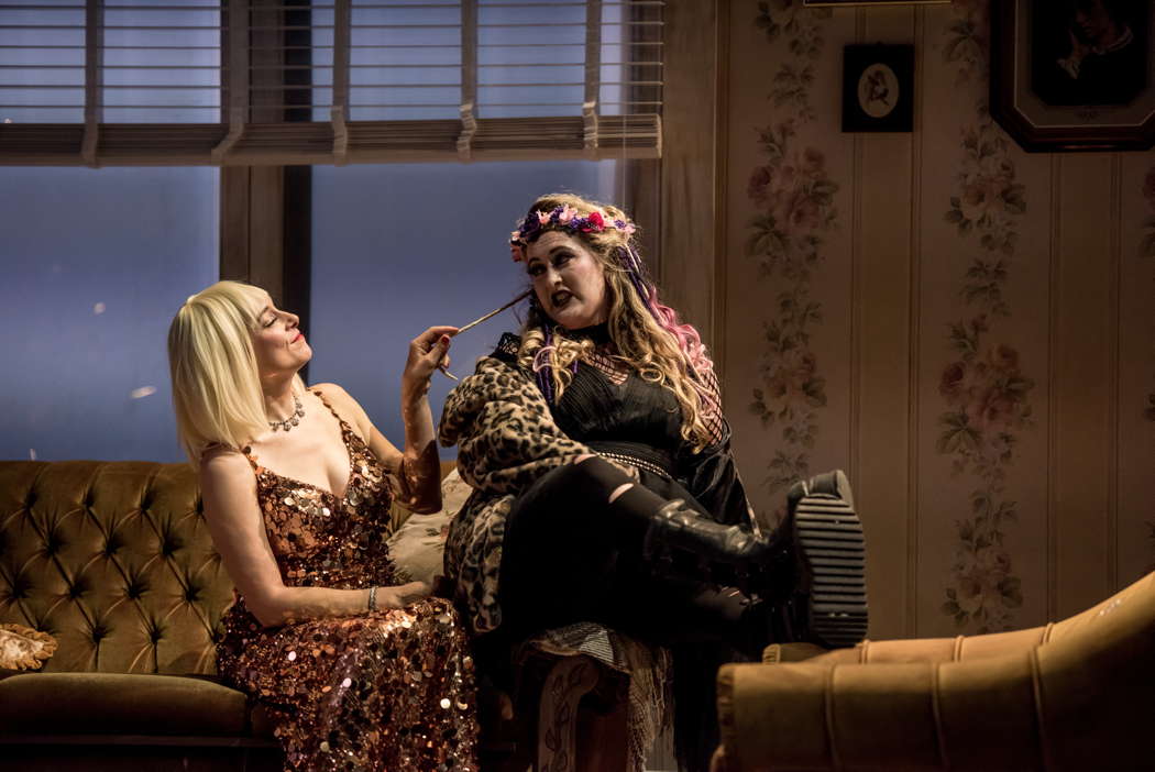 Anna Dennis as Bellezza (left) and Hilary Cronin as Piacere in Handel's 'Il Trionfo del Tempo e del Disinganno' at the Buxton Festival. Photo © 2024 Genevieve Girling