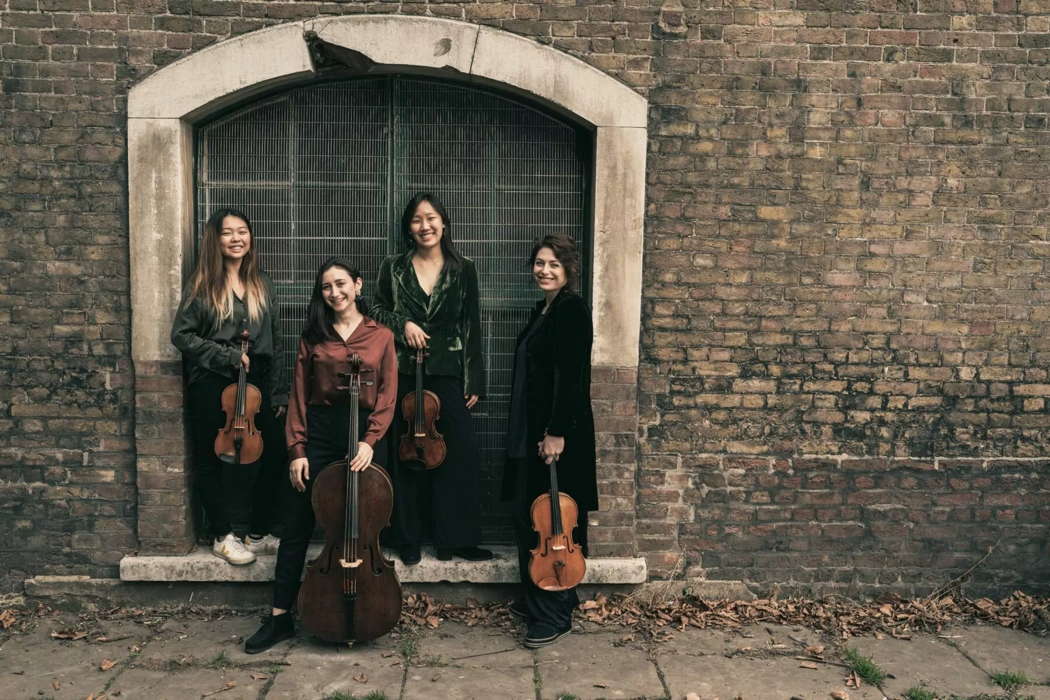 The Kleio Quartet. From left to right: Yume Fujise, violin 1, Eliza Millett, cello, Katherine Yoon, violin 2 and Jenny Lewisohn, viola