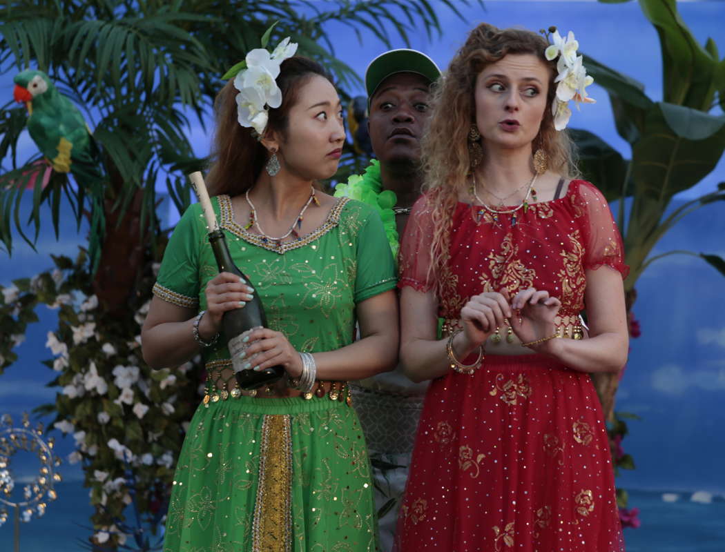 A moment of doubt for Lesbia (the wonderful Sarah Chae) and her spirited companion Clizia (Charlotte Badham) in Gazzaniga's 'L'isola d'Alcina' at Bampton Classical Opera. Photo © 2024 Anthony Hall