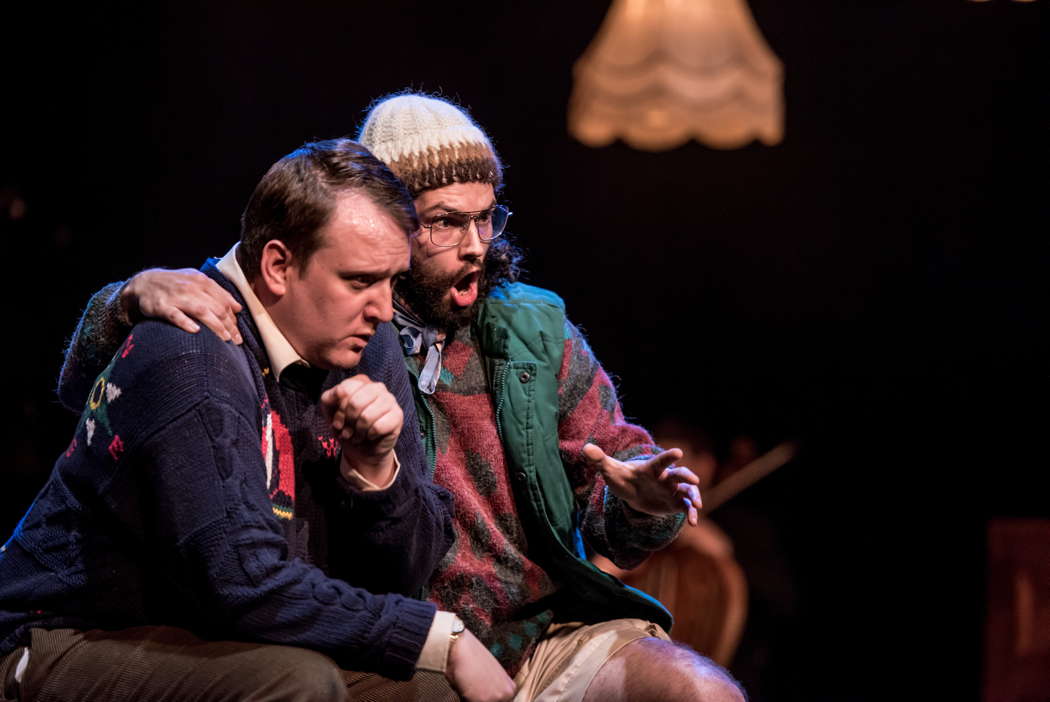 Joshua Baxter as Harry Benn (left) and Theo Perry as Ned Travers in Ethel Smyth's 'The Boatswain's Mate' at the Buxton Festival. Photo © 2024 Genevieve Girling