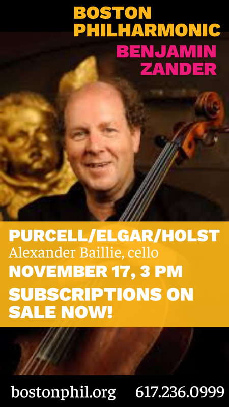 Alexander Baillie, cello; Boston Philharmonic / Benjamin Zander. Brahms/Bartók, 20 October 2024, 3pm