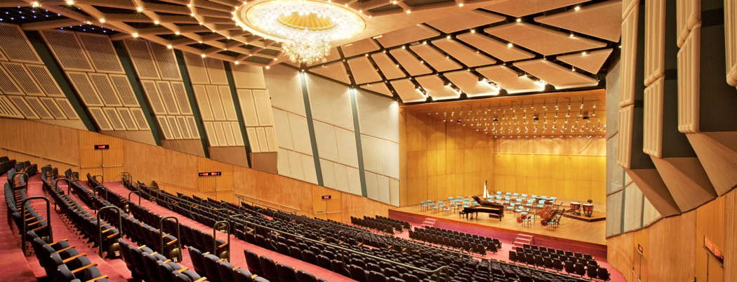 Interior of the NCPA's Jamshed Bhabha Theatre in Mumbai, India
