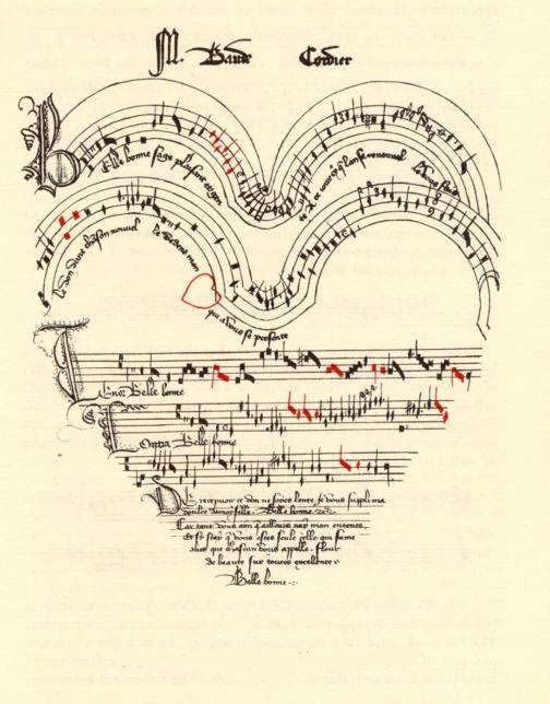 Baude Cordier's 'Belle, bonne, sage' is one of the earliest known examples of 'eye music'