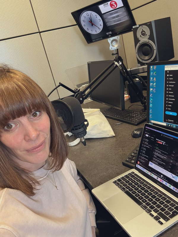 Elizabeth Alker working for BBC Radio 3