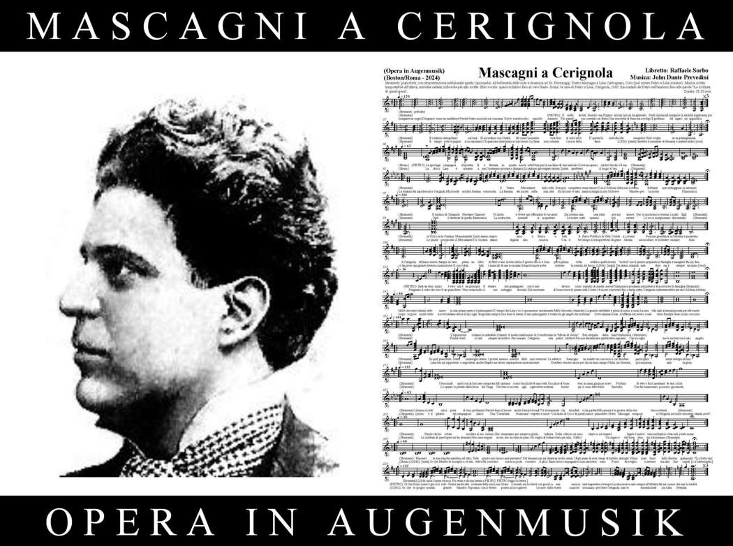 Poster for the Augenmusik opera 'Mascagni a Cerignola'