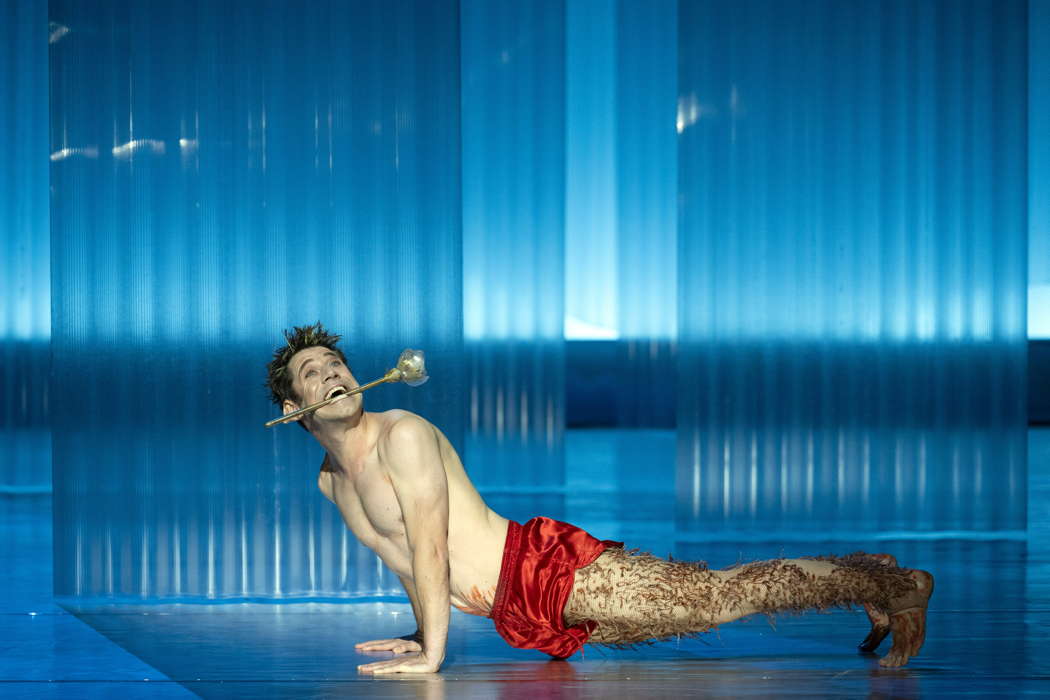 Daniel Abelson as Puck in Opera North's 'A Midsummer Night's Dream'. Photo © 2024 Richard H Smith