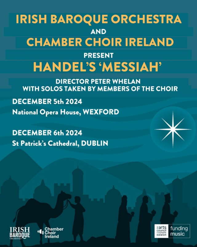 Poster for Chamber Choir Ireland's December 2024 'Messiah' performances