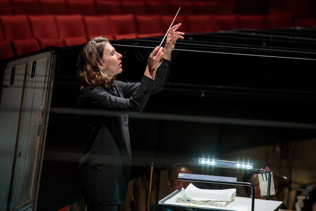 Lidiya Yankovskaya conducting the San Diego Symphony Orchestra. Photo © 2024 Karli Cadel
