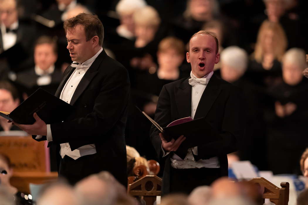 Soloists Greg Tassell (left) and Peter Edge. Photo © 2024 Michael Whitefoot