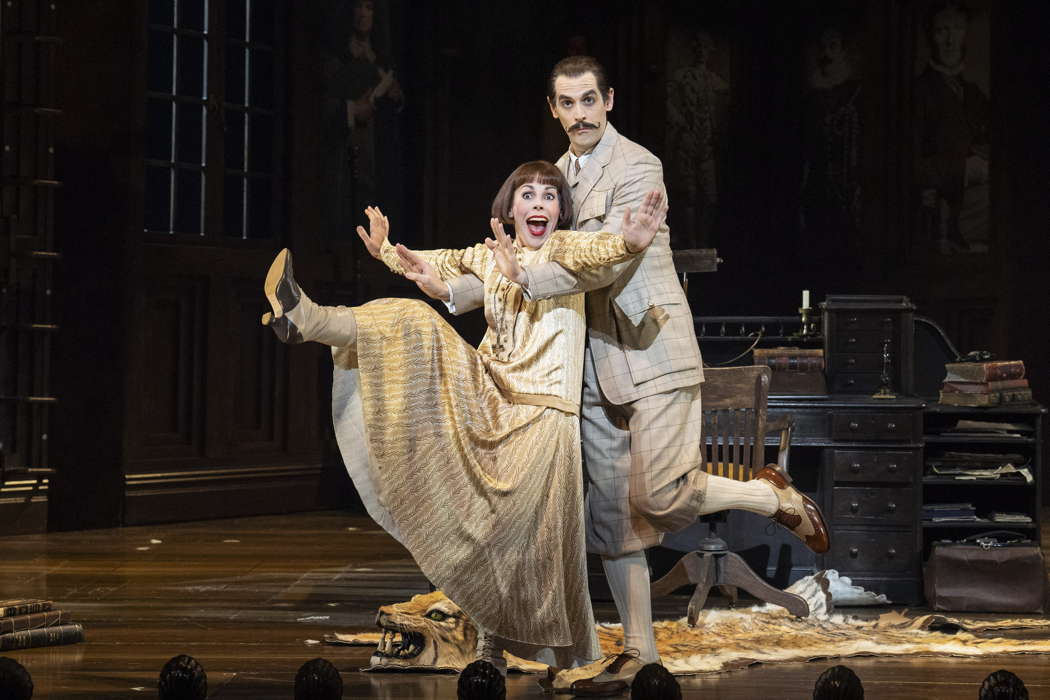 Helen Évora as Mad Margaret with John Savournin as Sir Despard Murgatroyd in Opera North's production of Gilbert & Sullivan's comic opera 'Ruddigore'. Photo © 2024 Richard H Smith