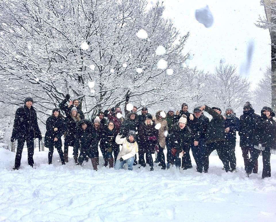 The Crossing in the snow