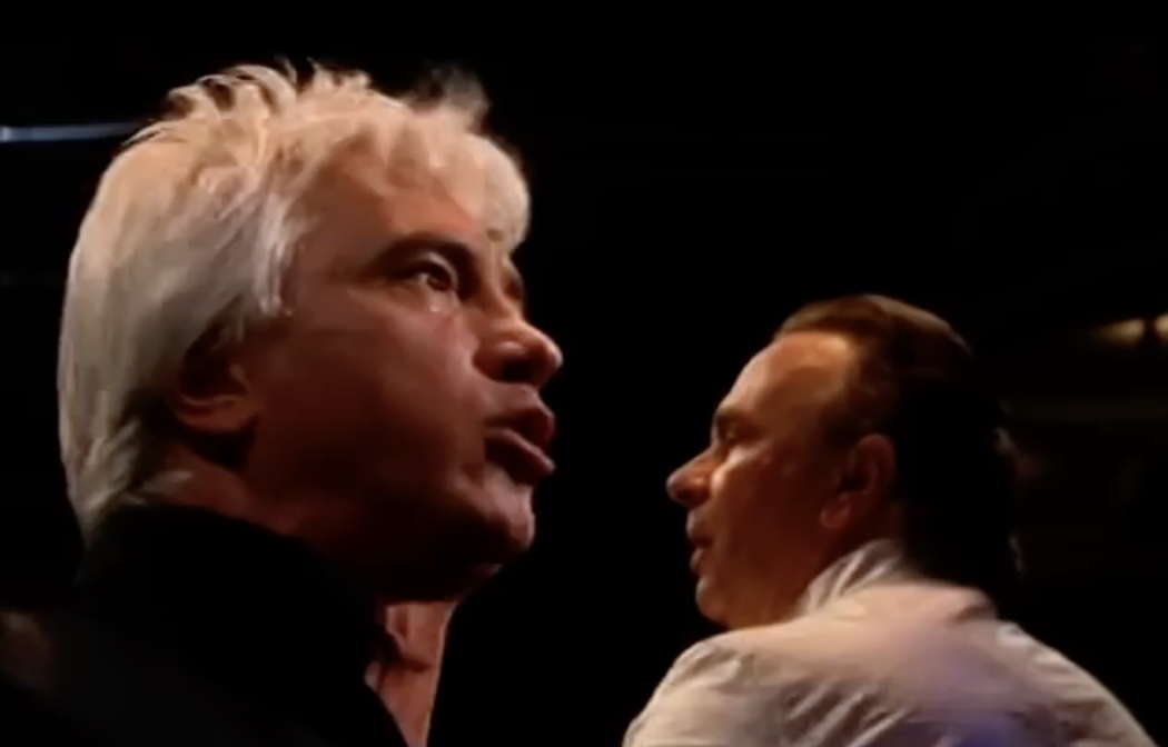 Dmitri Hvorostovsky (left) and Mark Elder performing at the Last Night of the Proms in London, UK