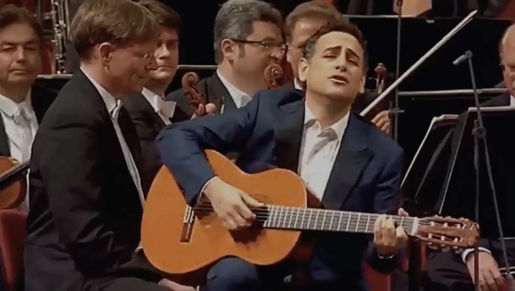 Juan Diego Flórez in Milan, singing 'Cucurrucucú paloma' in June 2019