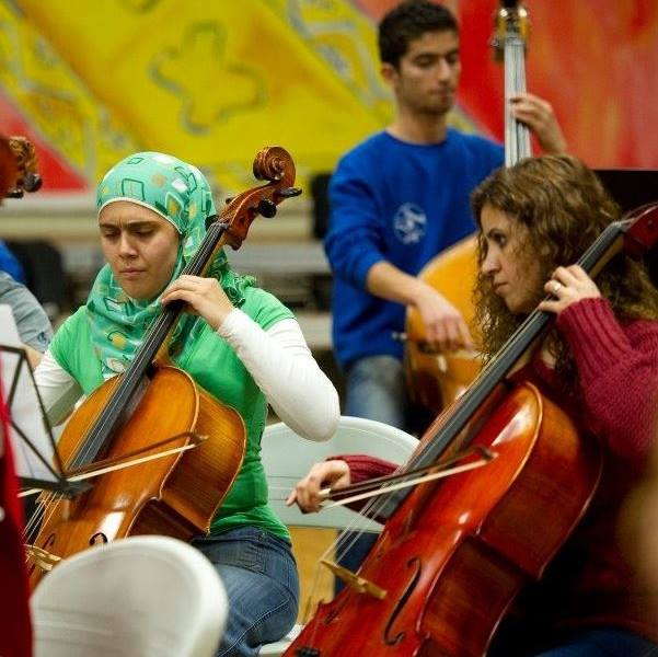 Members of the National Youth Orchestra of Iraq