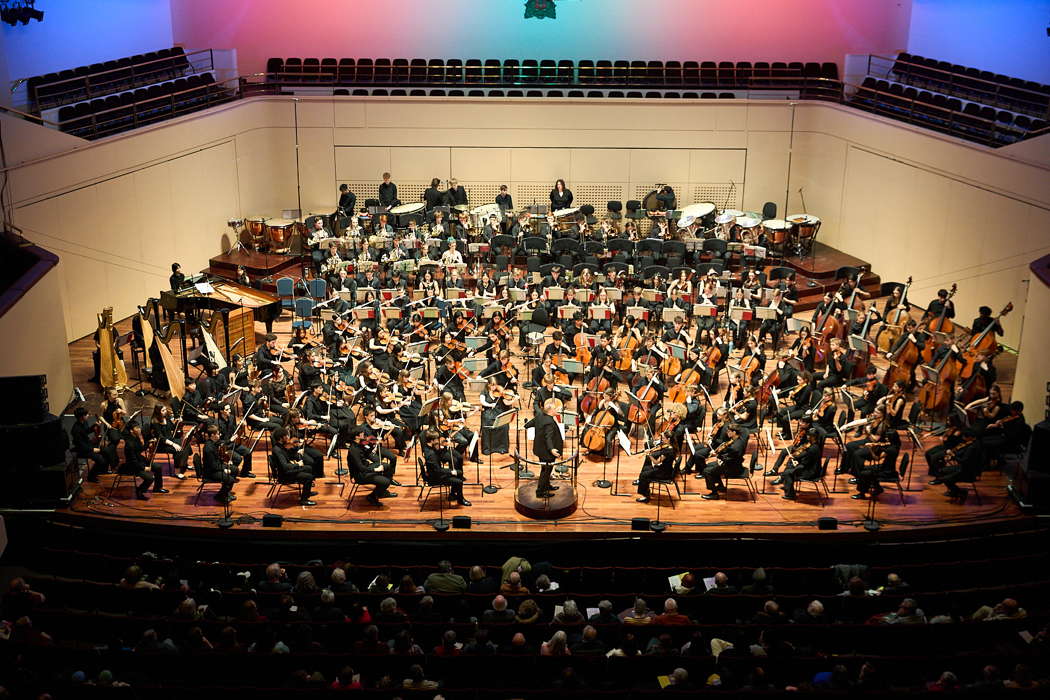 A scene from The National Youth Orchestra of Great Britain's 'Illuminate' January 2025 concert tour