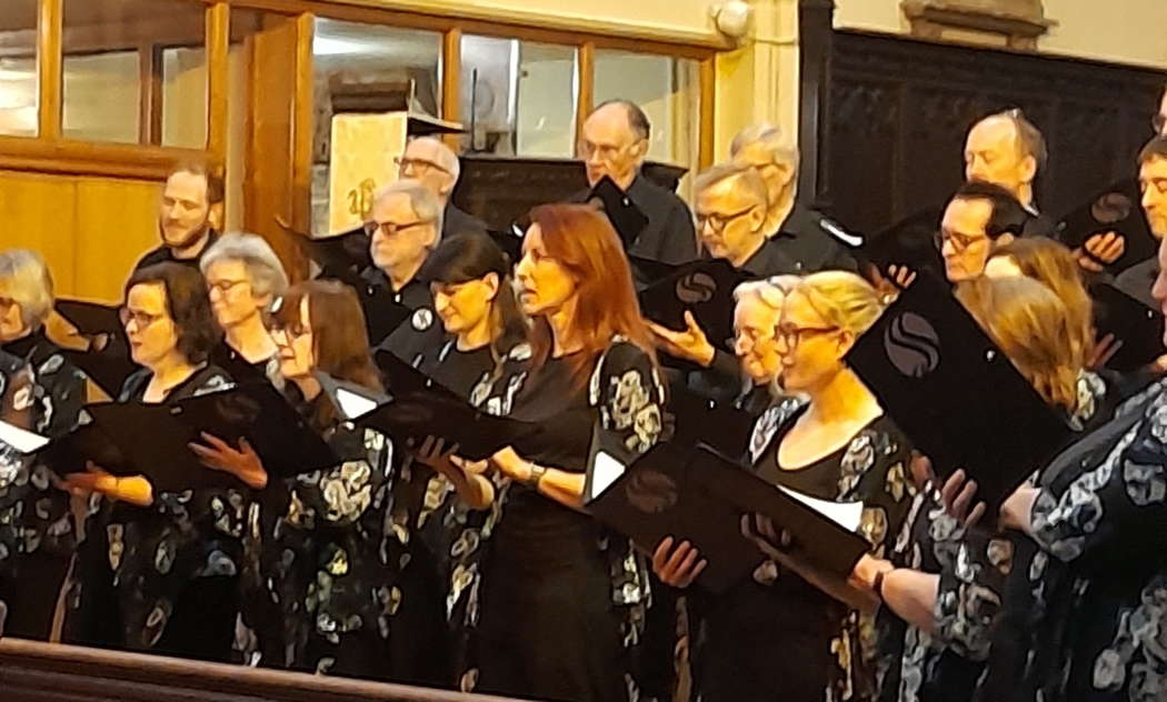 Members of The Sitwell Singers performing in 'New Year - New Sounds' at St John's Church, Derby, UK on 3 February 2025