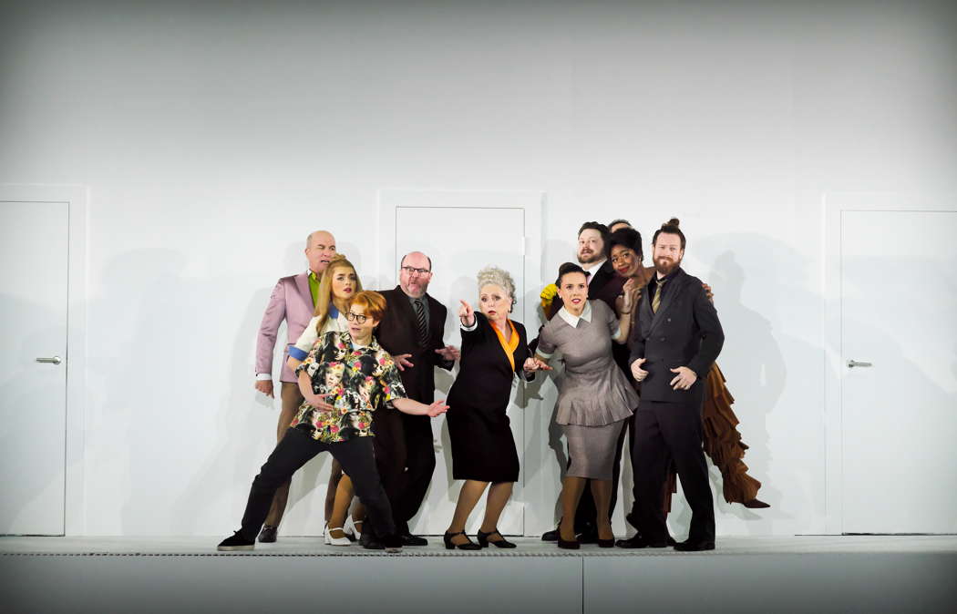 The cast of English National Opera's 'The Marriage of Figaro'. Photo © 2025 Zoe Martin