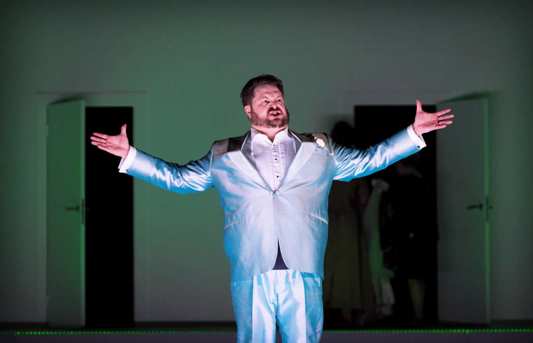 David Ireland as Figaro in English National Opera's 'The Marriage of Figaro'. Photo © 2025 Zoe Martin