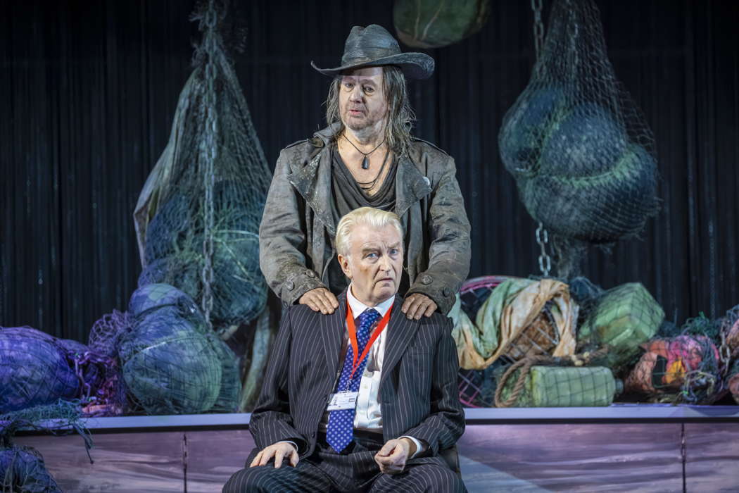 Robert Hayward as The Dutchman and Clive Bayley as Daland in Opera North's production of Wagner's 'The Flying Dutchman'. Photo © 2025 James Glossop