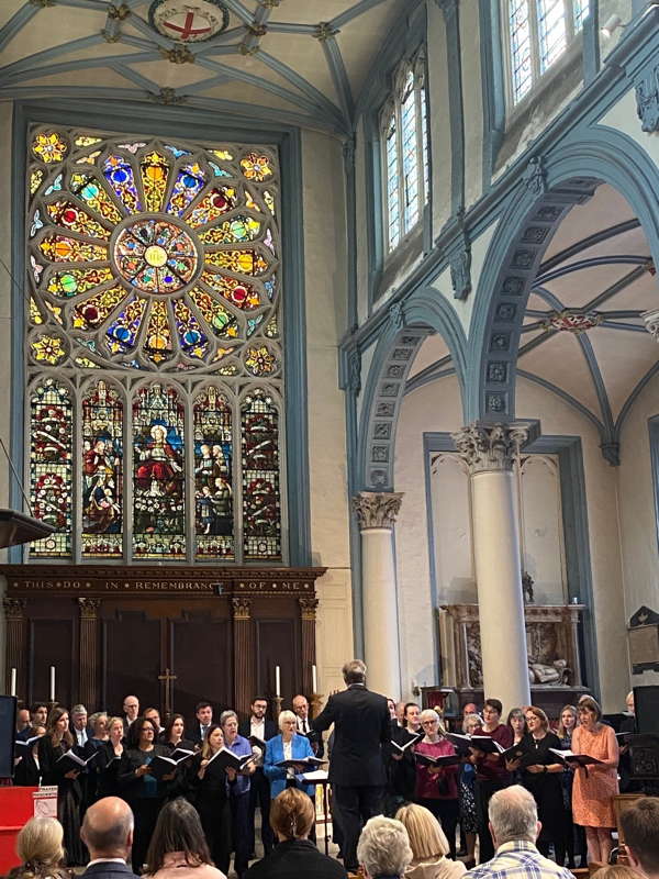 Lloyd's Choir singing at St Katharine Cree Church