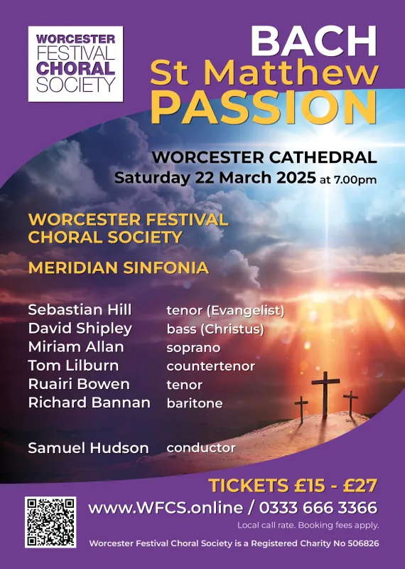Poster for the WFCS 'St Matthew Passion' on 22 March 2025