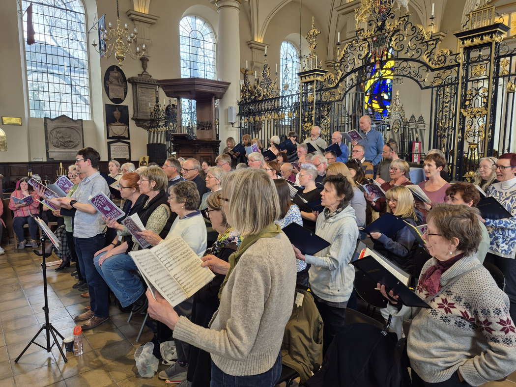 Derby Bach Choir rehearsing 'Missa Brevis' for the 29 March 2025 concert