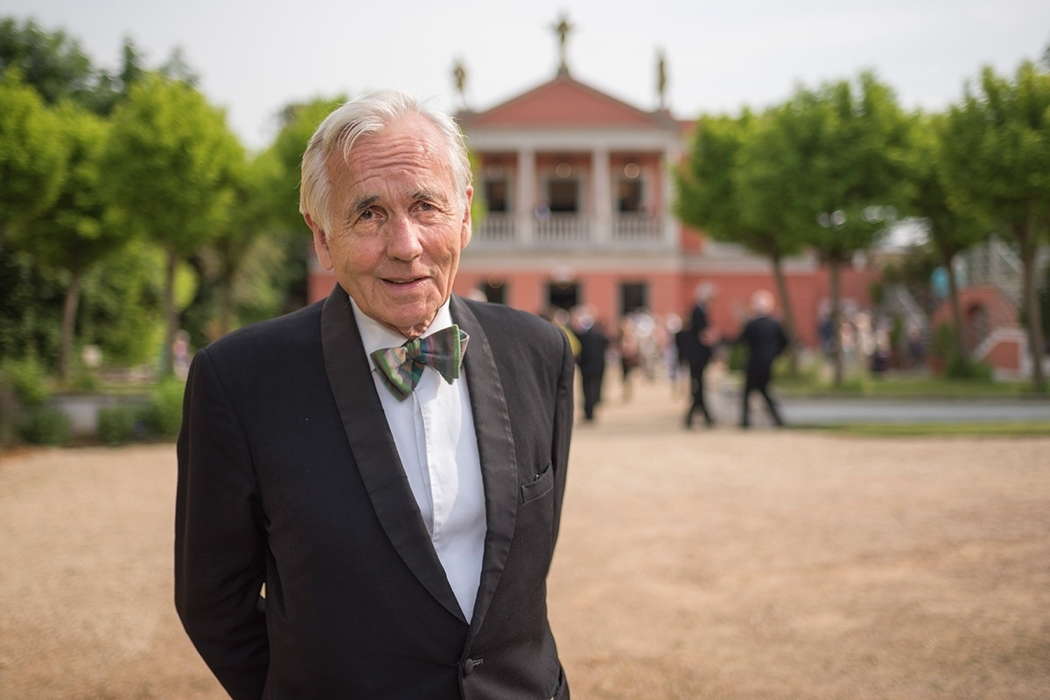 Martin Graham in front of the opera house he created in Gloucestershire, UK