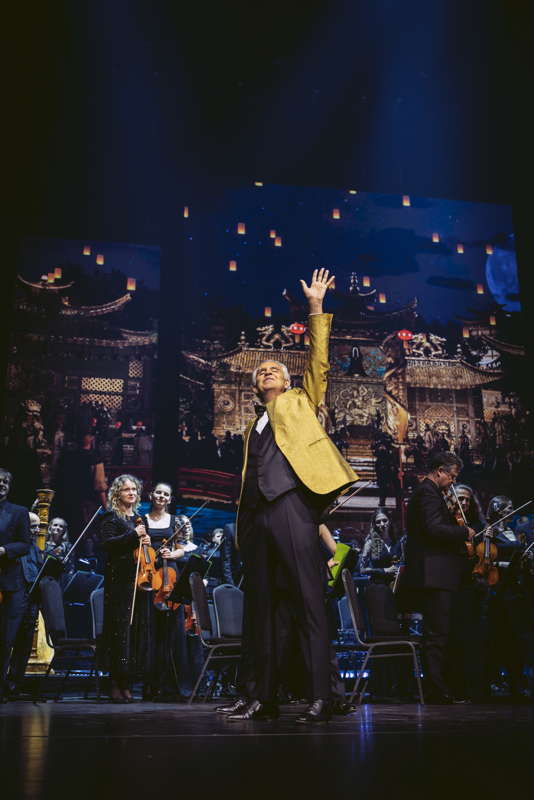 Andrea Bocelli at the O2 Arena in London. Photo © 2025 Luca Rosetti