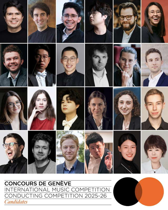 Candidates for the Concours de Genève 2025-26 Conducting Competition