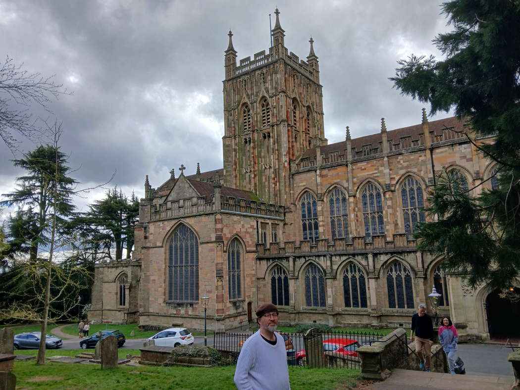 Swiss composer Daniel Schorno at Great Malvern Priory in April 2025. Photo © 2025 Keith Bramich