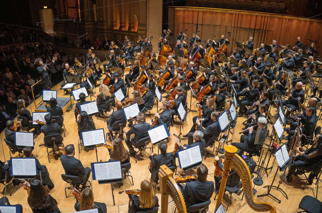 San Diego Symphony and Rafael Payare performing Mahler's Symphony No 3 in the Jacobs Music Center. Photo © 2025 Gary Payne